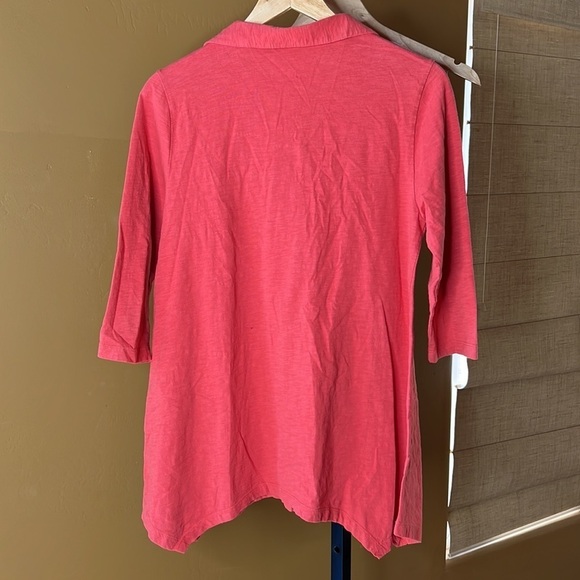 Soft Surroundings Coral Danielle Button Top Size Medium - Picture 16 of 16